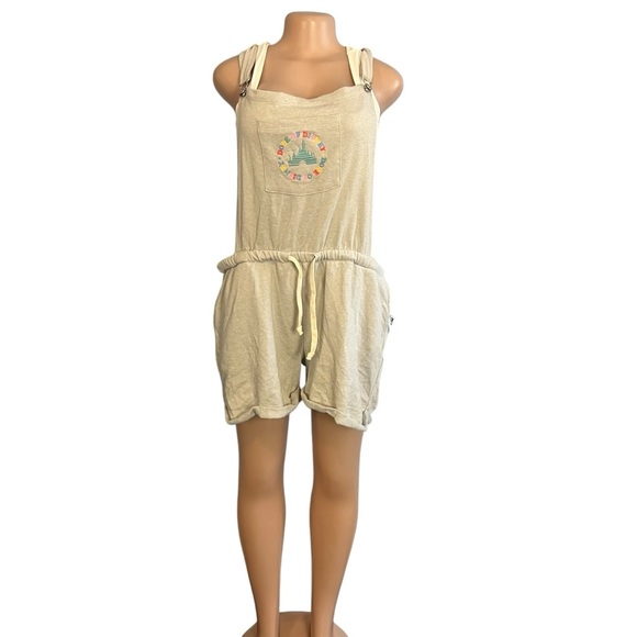 3/$30 🍂 Disney Parks Dose Of Disney Sweat Short Overalls Shortalls Romper - Picture 2 of 10